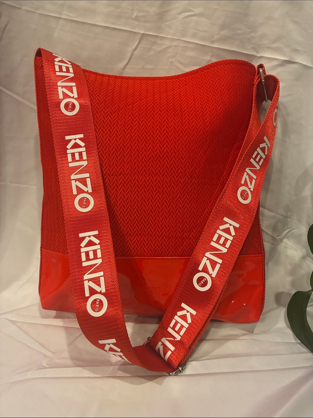 Kenzo Parfums "The Real Red It Bag" Crossbody Shoulder Tote Bag (ABBA)